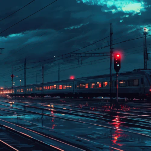 moody-night-scene-train-passing-through-rainy-station-with-illuminated-signals-reflections-wet-tracks-dramatic-cloudy-skies